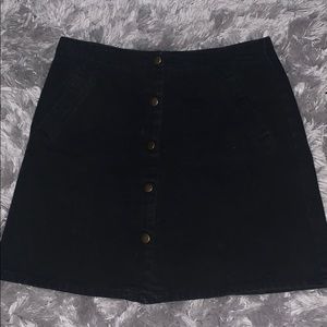 ⭐️BLACK CORDUROY BUTTON UP SKIRT⭐️